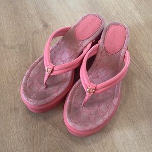 Platform Coach flip flops!